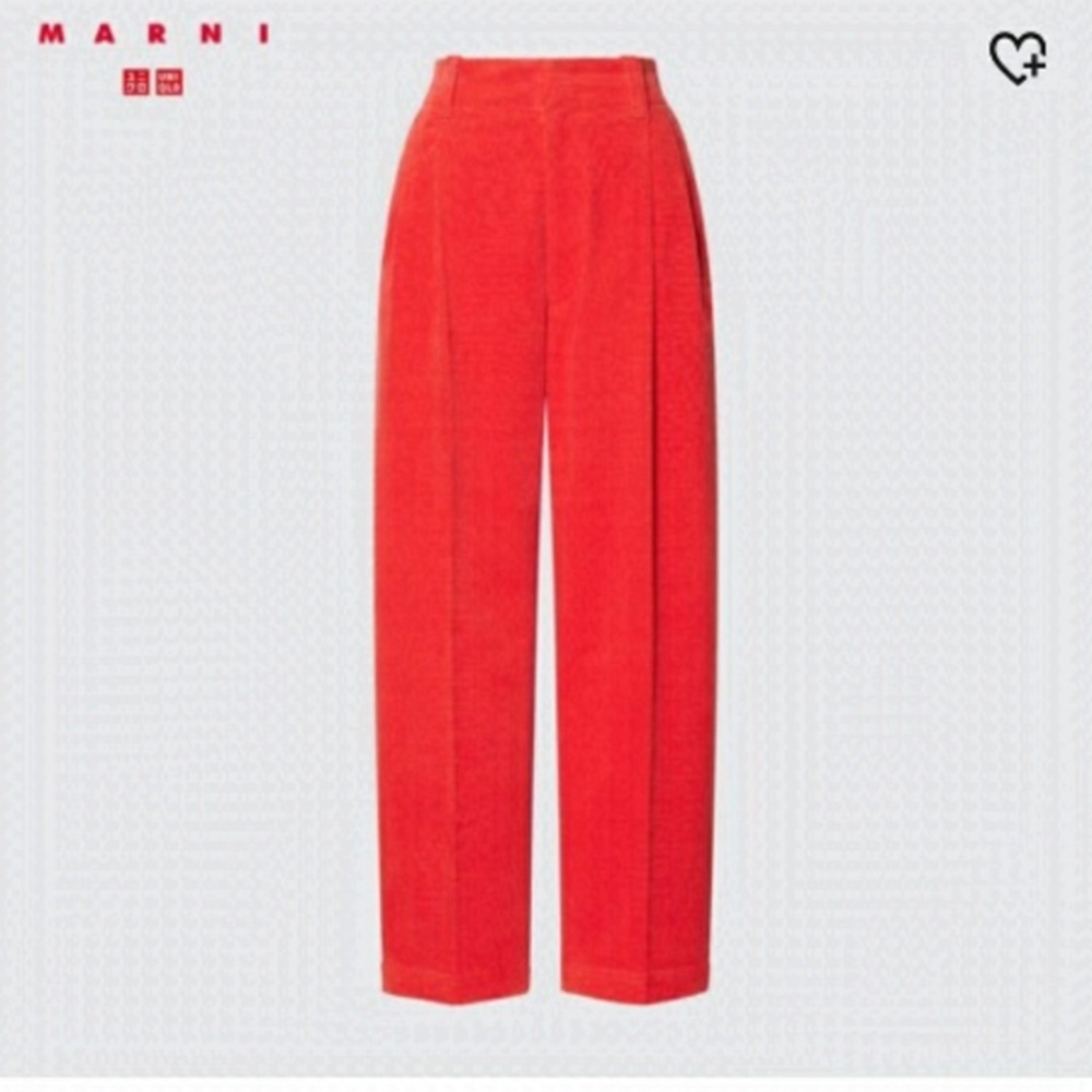 UNIQLO MARNI Corduroy Wide Fit Pleated Pants